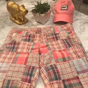 🌸Pink plaid Bermuda shorts Size 5 Like New!